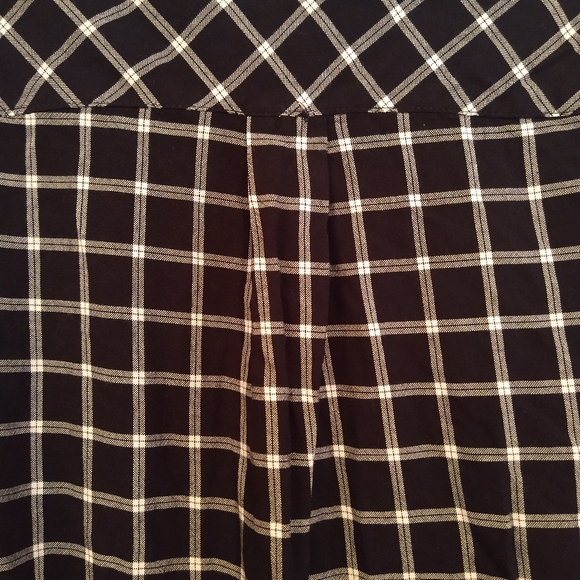 F&F plaid button down ruffle shirt dress - Picture 8 of 12